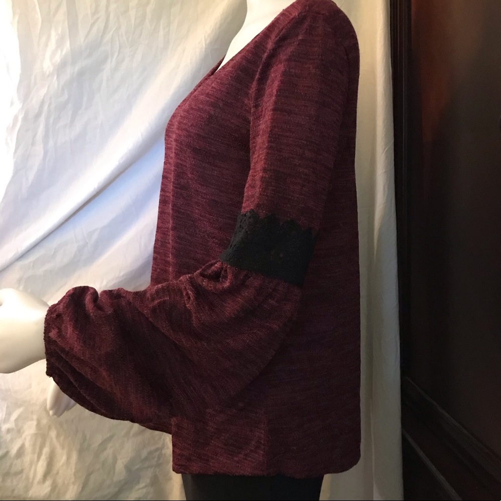🆕 Bleeker & McDougal Burgundy Sweater-Med - Picture 3 of 7